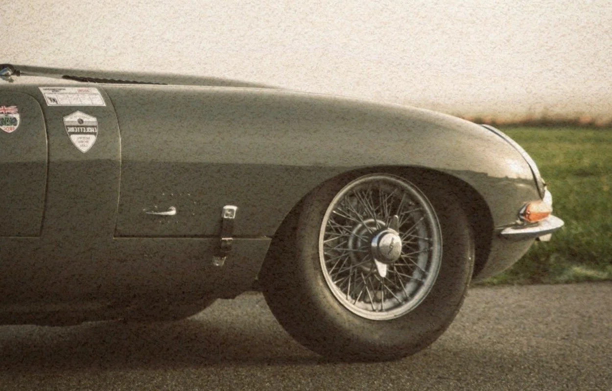 Vintage sports car used in McMurray & Sons brand imagery