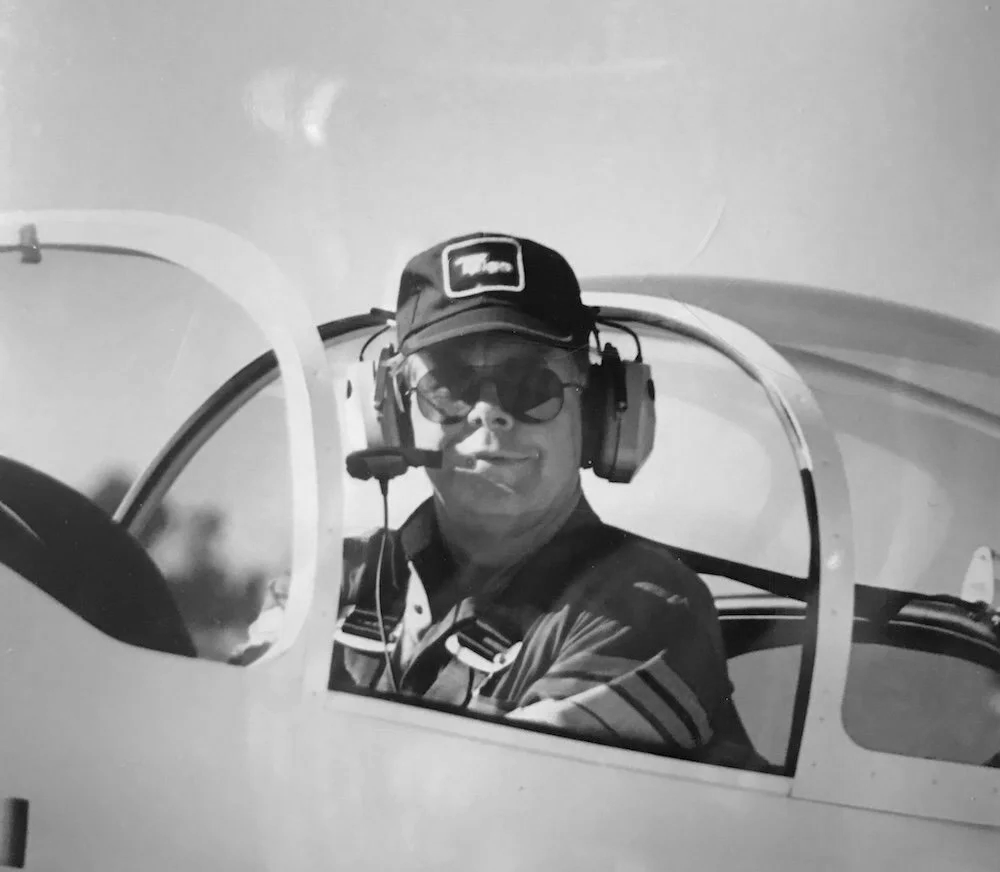 David W. McMurray in an aircraft cockpit