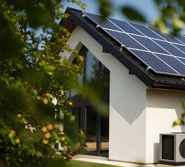 Solar panels installed on a residential roof in Eureka, California