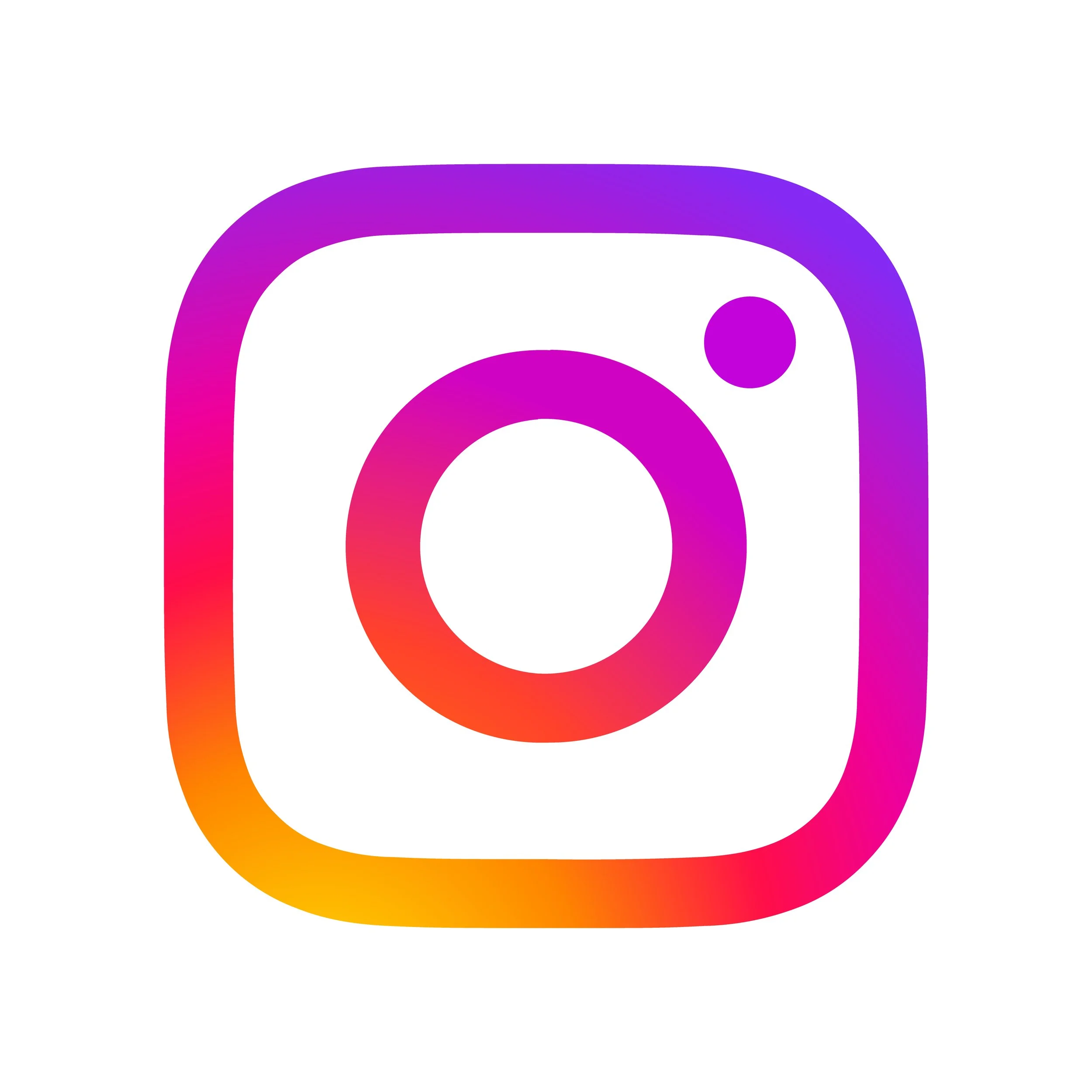 Instagram logo met een gradient van roze, paars en oranje