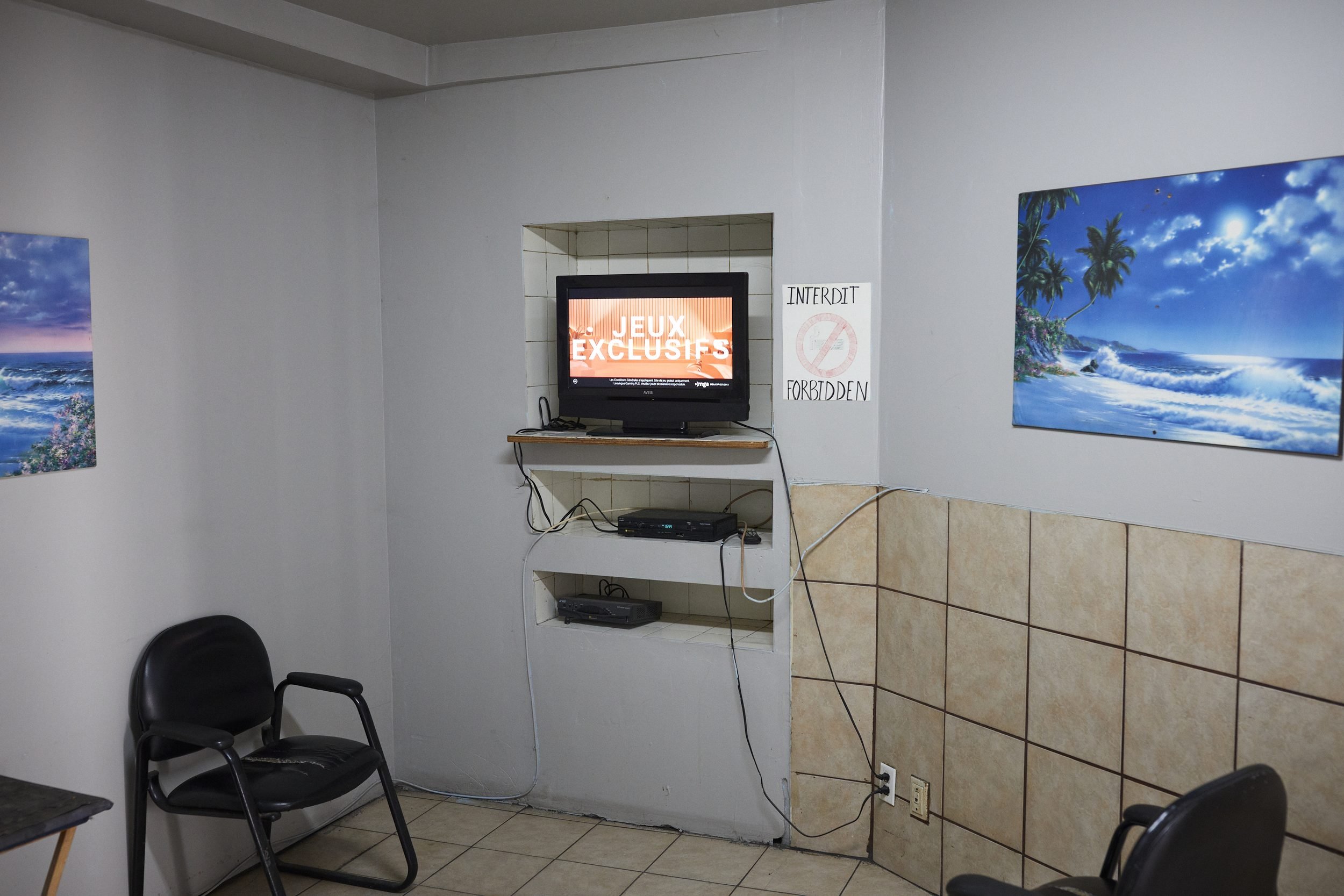 The TV room at Gite Urbain.