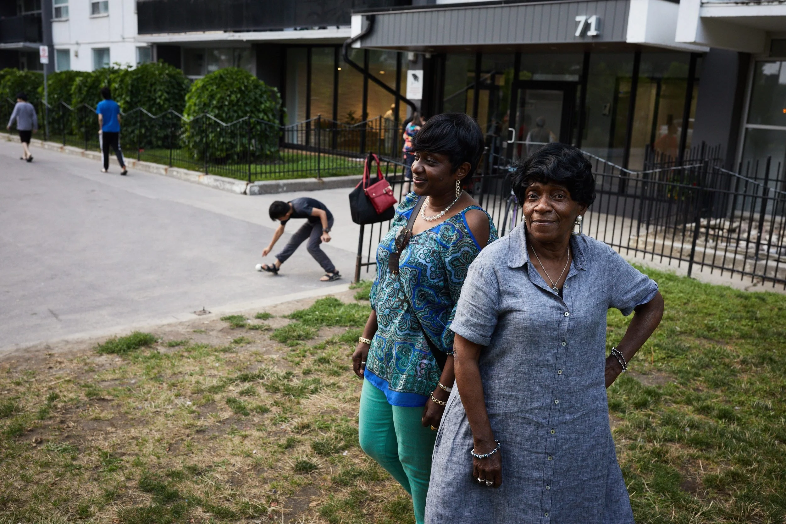Sonia Israel and her daughter Tricia-Ann Israel have been living at 71 Thorncliffe Park Drive since 1991, when they arrived in Canada from Jamaica. They are on rent strike against their landlord Starlight/PSP demanding that they stop pursuing Above G