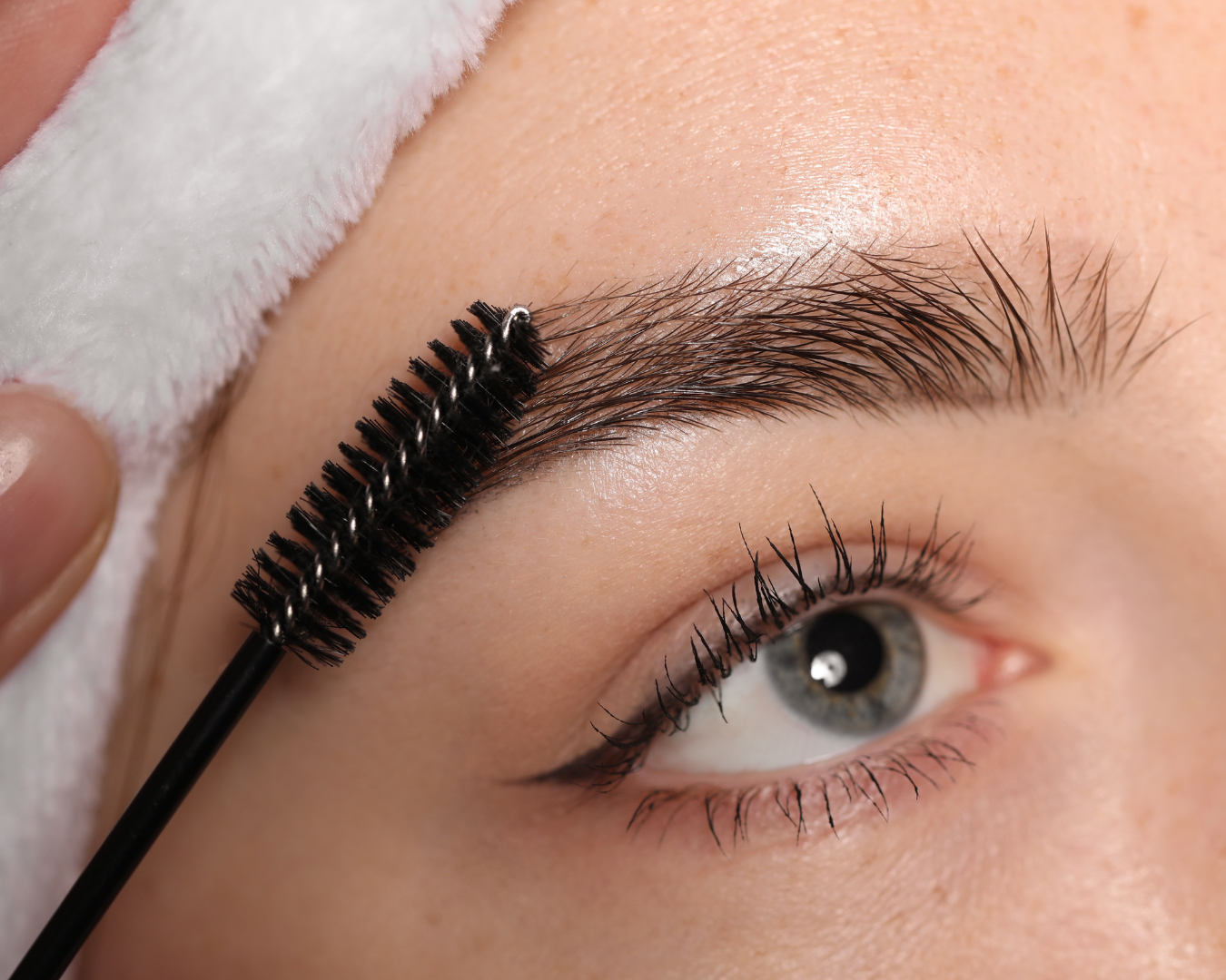 Close-up of a brow and lash treatment in Henderson NV