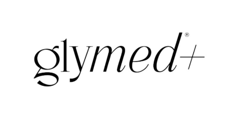 The logo for glymed, with the brand name in lowercase letters in a stylish font.