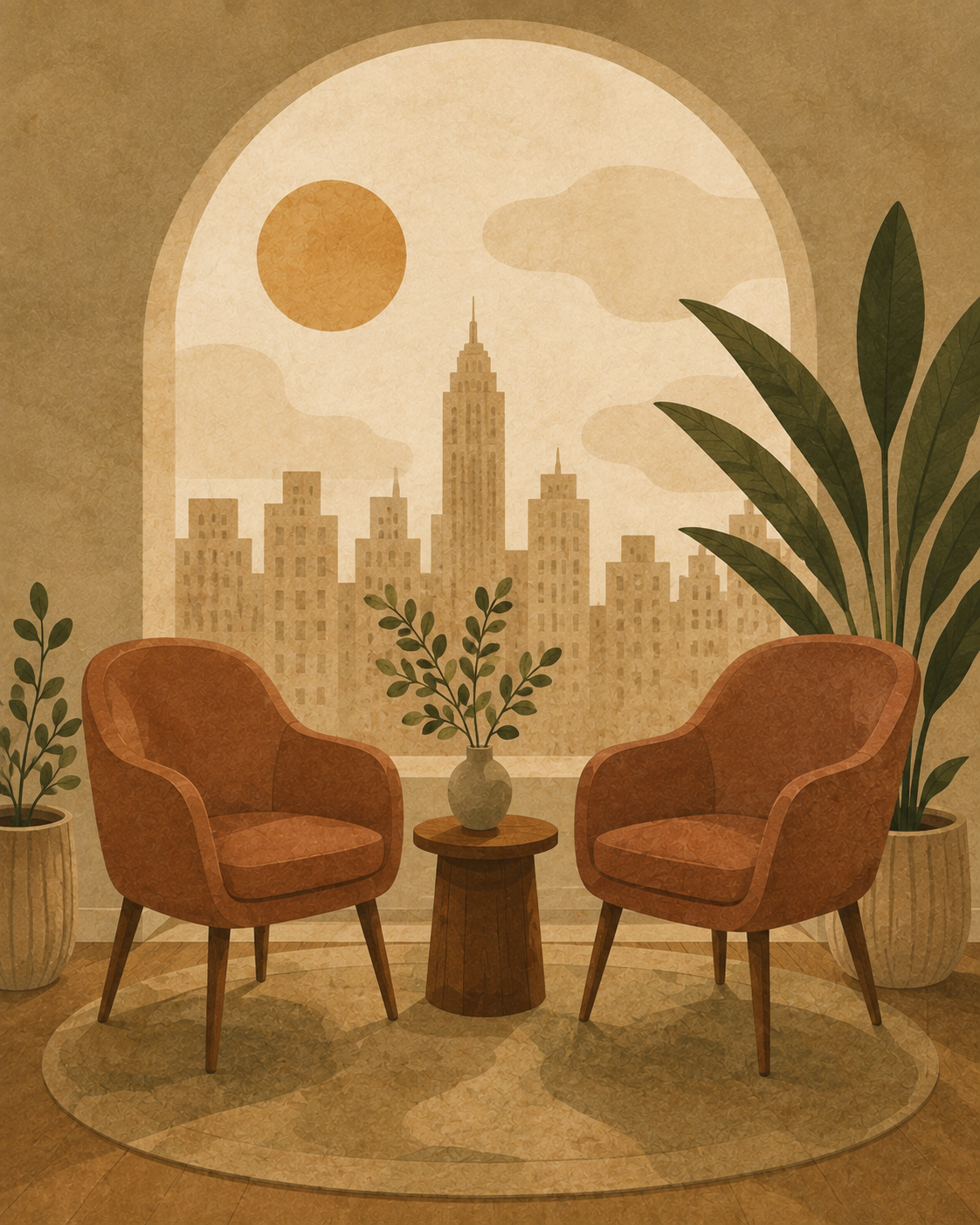 Illustration representing parent and family therapy and support