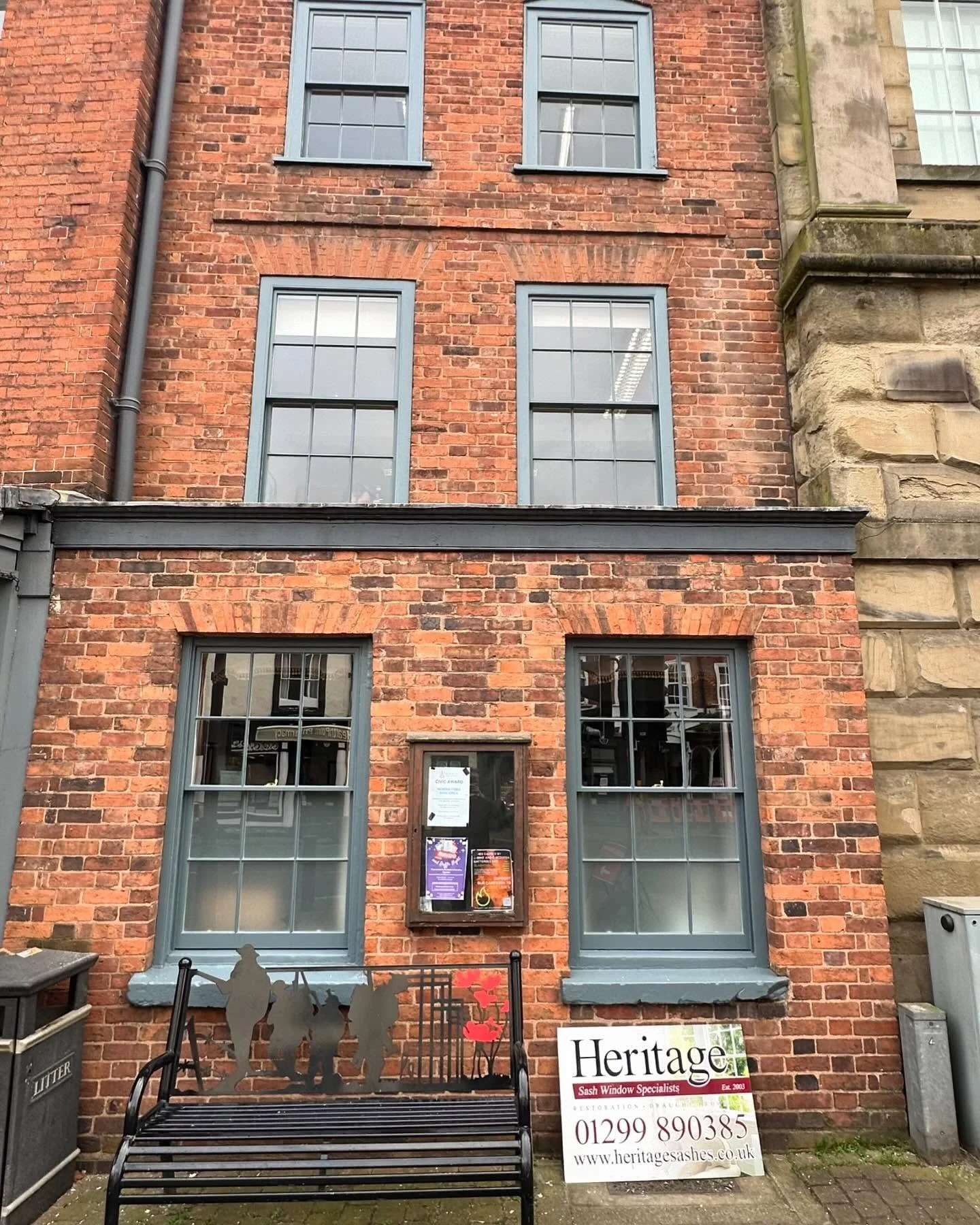 Full sash window restoration at Bewdley Museum