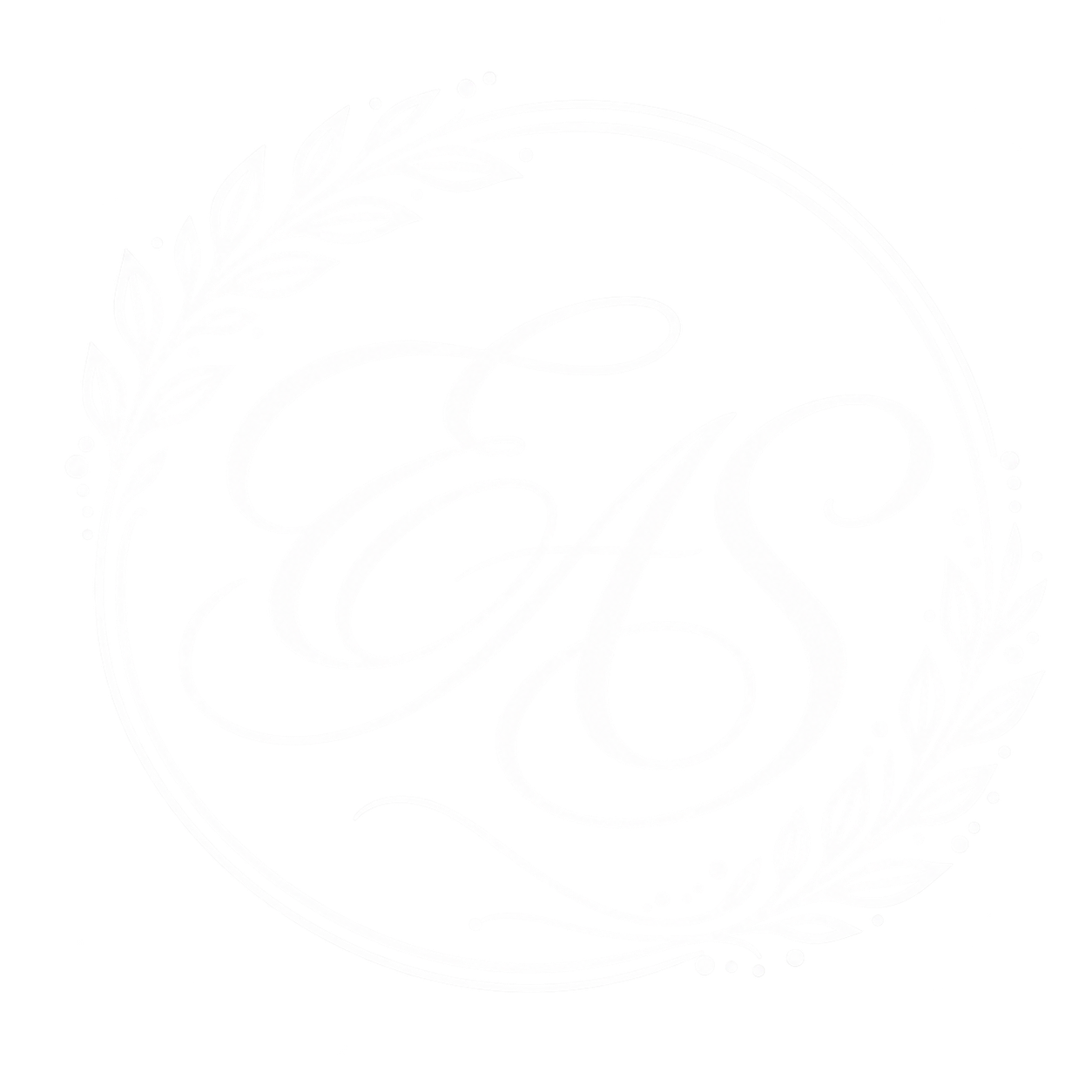 Decorative circular emblem with intricate floral and swirling patterns.