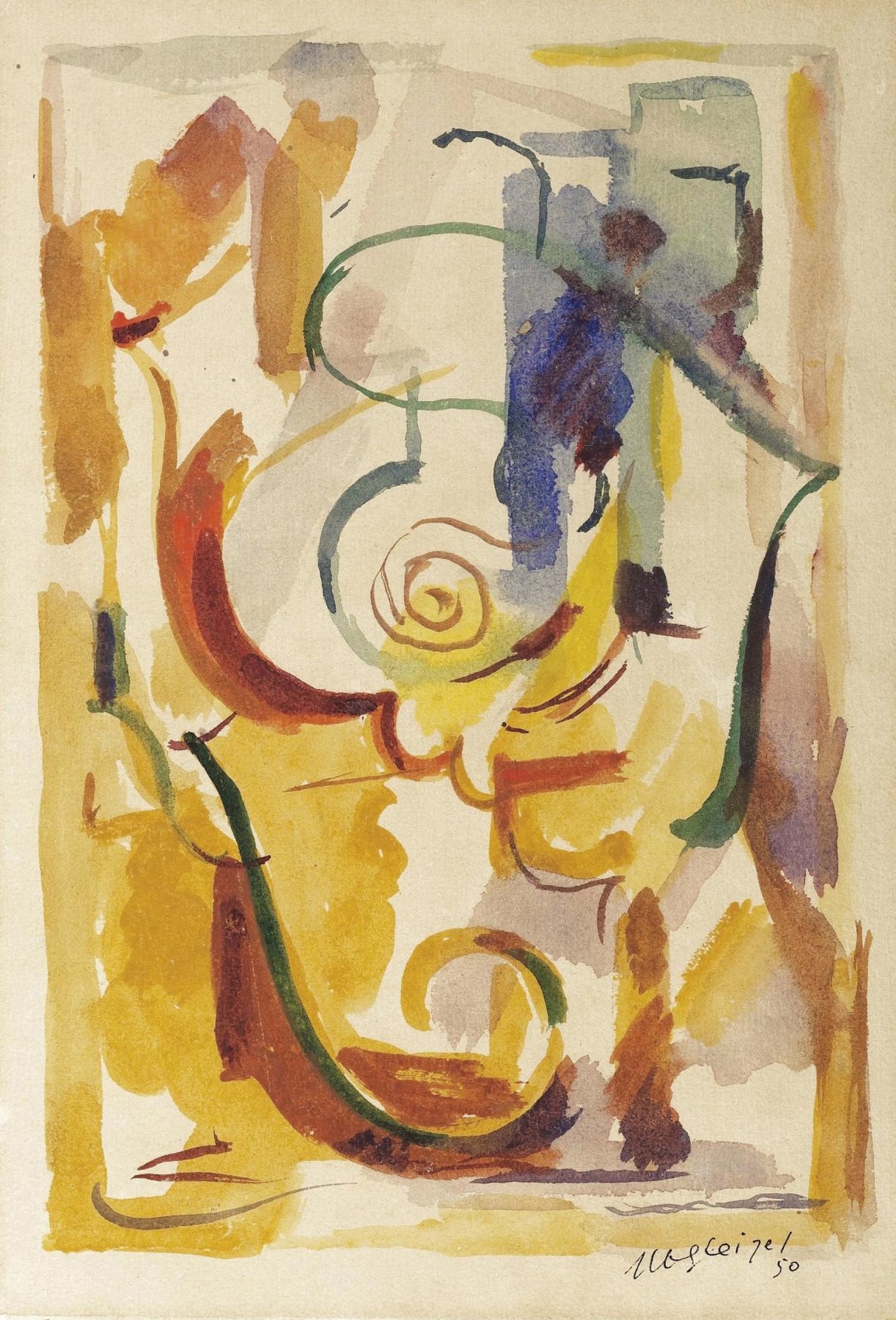 Parent & Newborn Abstract Painting