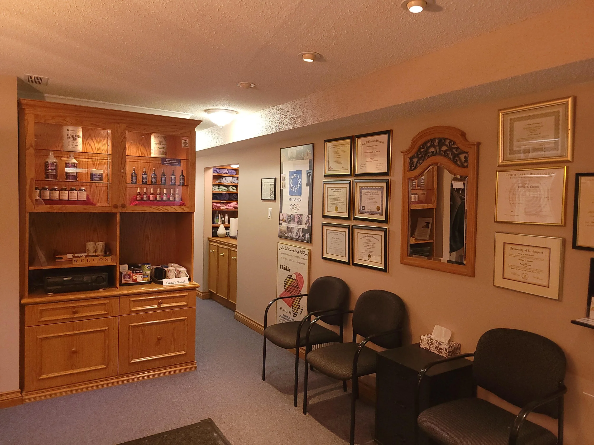 Image of Health Centre waiting room in Unionville, Ontario.