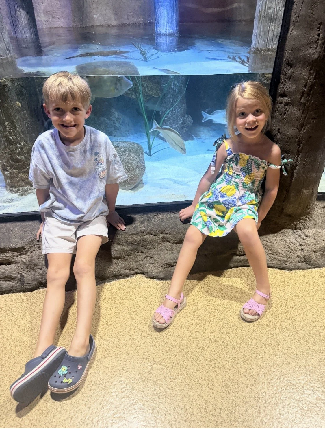 Kids enjoying an aquarium in Kansas City, a fun family activity in Kansas City