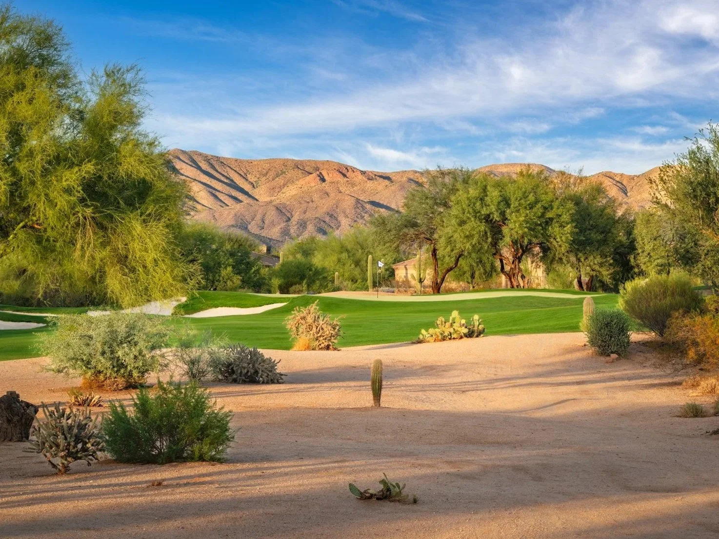 Terravita Golf & Country Club course winding through the Sonoran Desert with native vegetation and mountain views in North Scottsdale.
