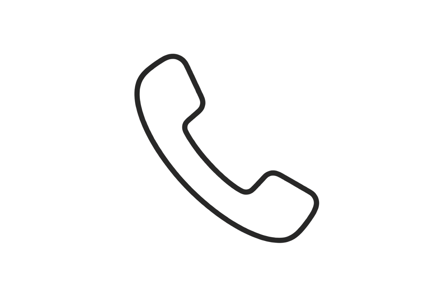 Icono de un teléfono de teléfono clásico en negro.