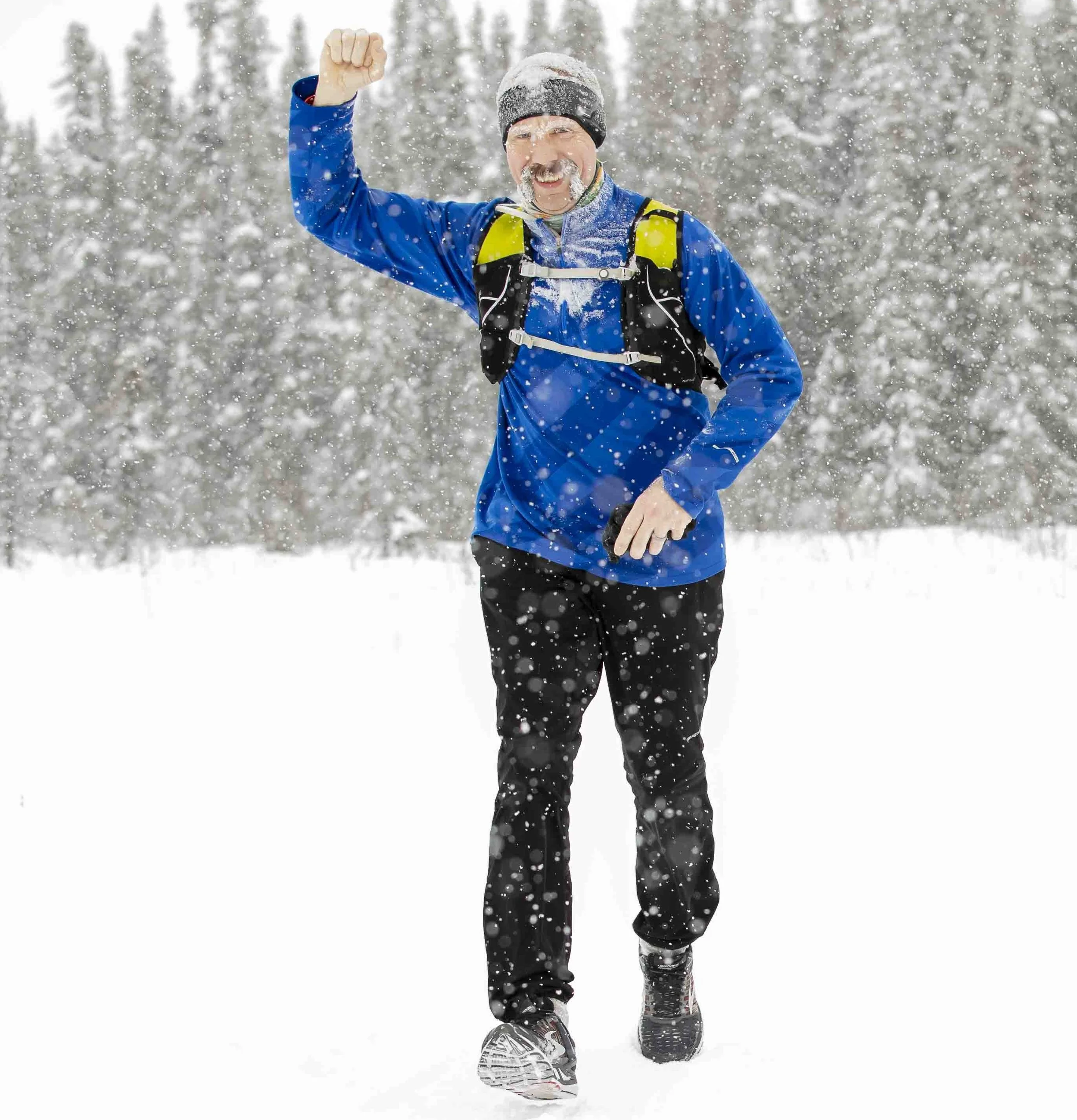 Runner at the Little Su Winter Race in Alaska