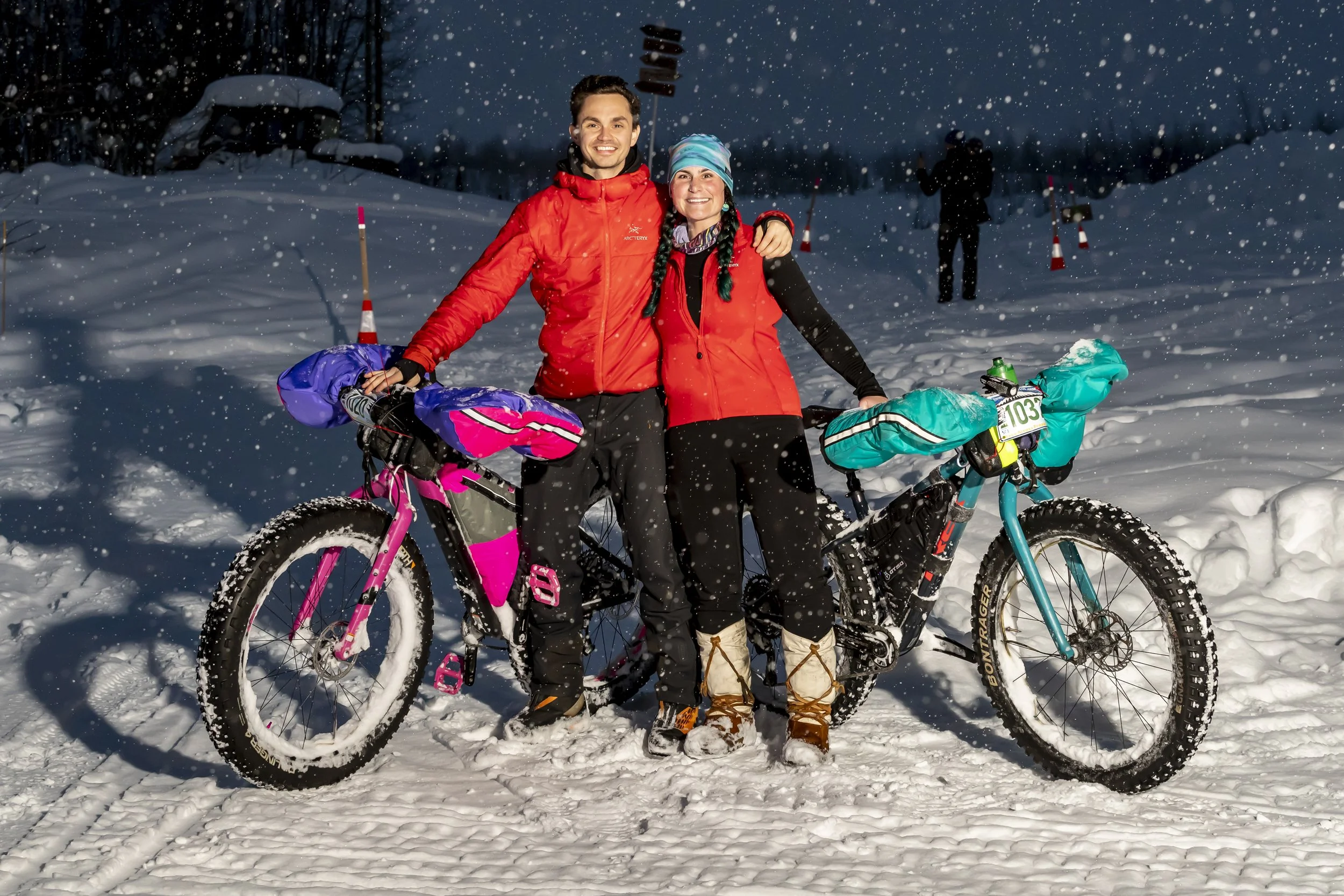 Snow biking in the Little Su 50K in Alaska