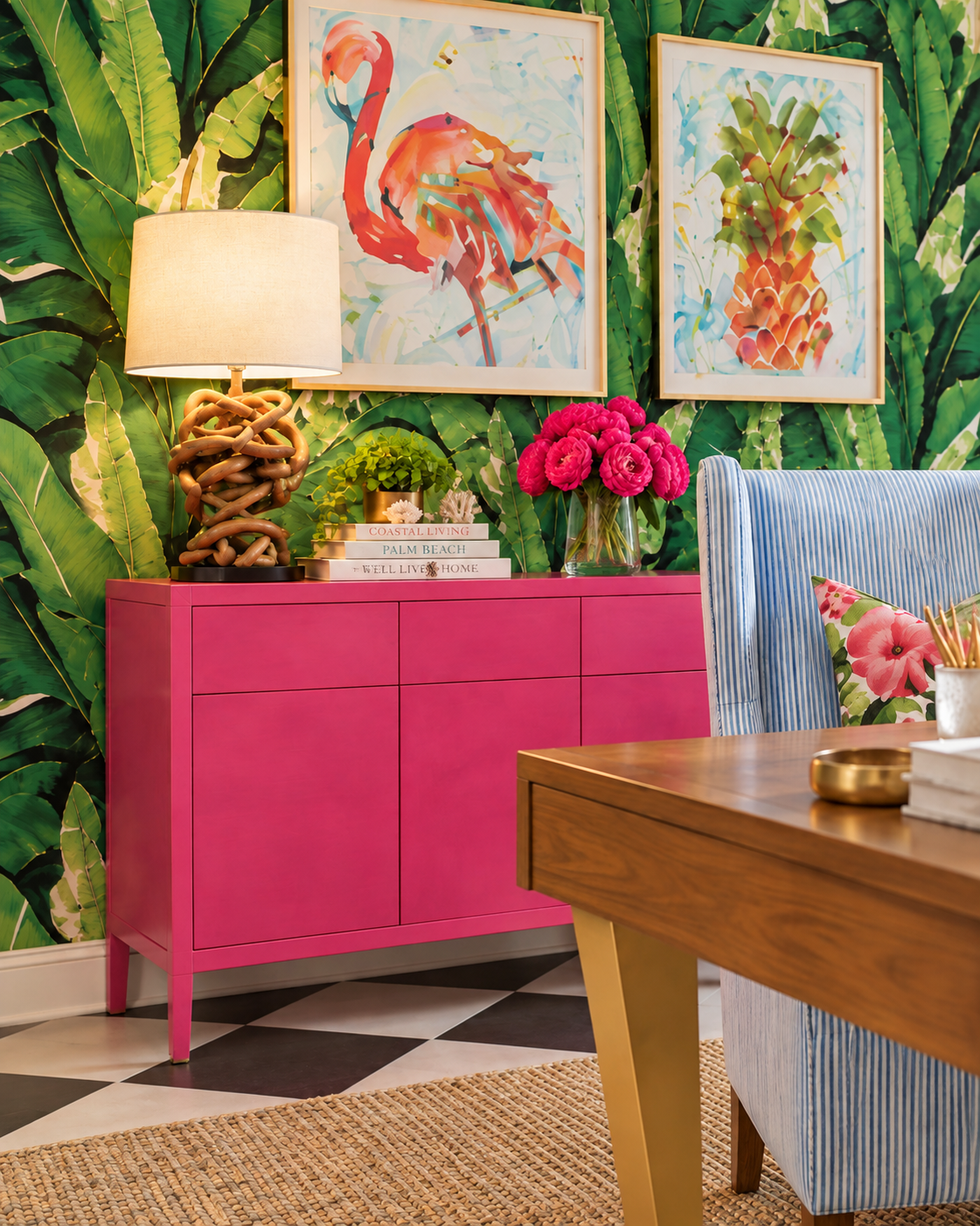 Warm, layered interior concept by The Bungalow Cottage with natural textures, colour and relaxed island-inspired details.