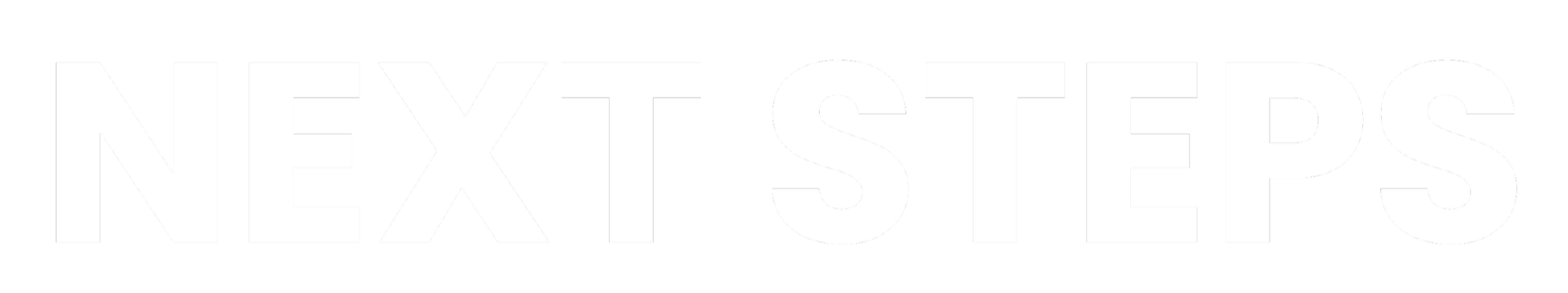 Bold white text on a black background reads 'NEXT STEPS'.