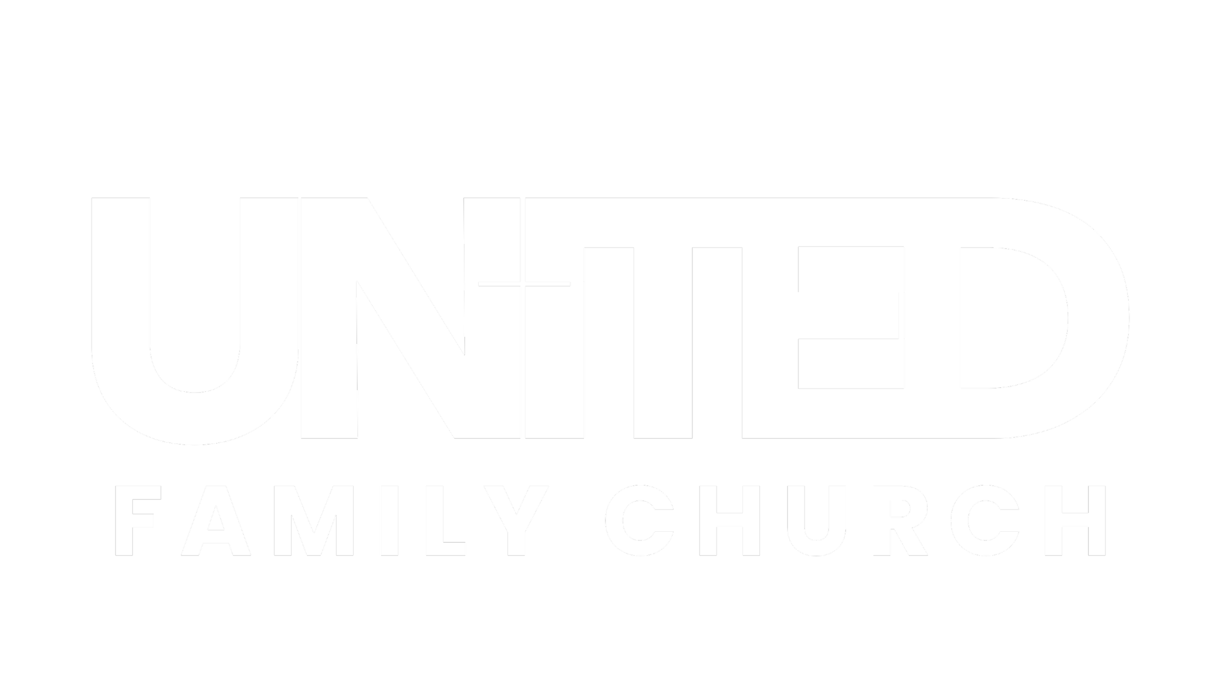 United Family Church logo in black and white.