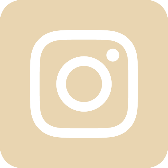 The image shows the Instagram logo, which is a simplified camera icon in black on a beige background.