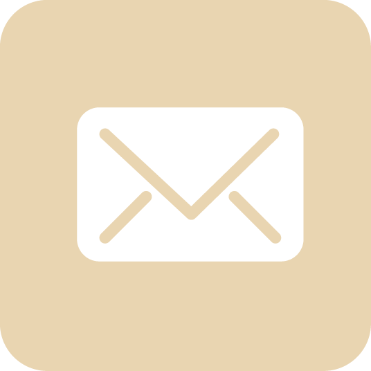 Icon of an envelope representing email or messaging on a beige background.