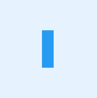 A blue vertical rectangular shape on a light blue background.