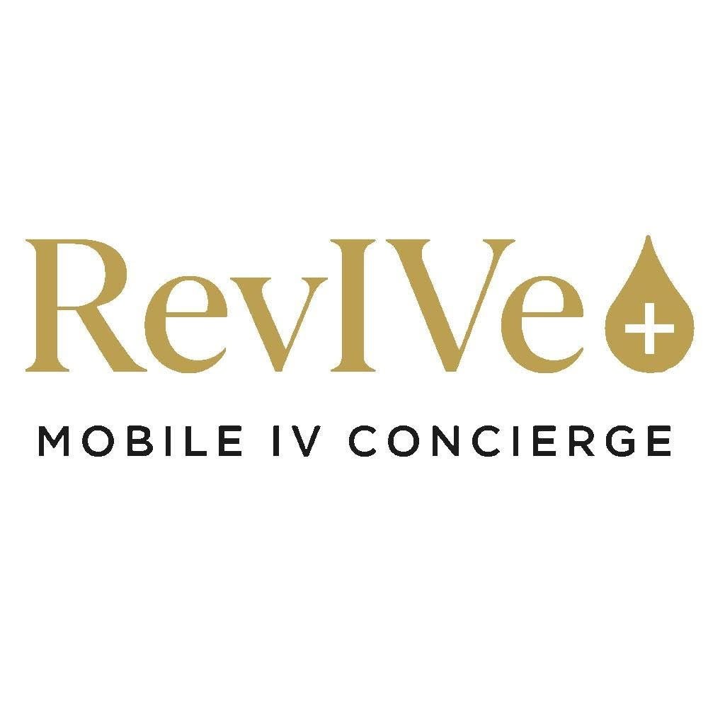 Revive Mobile IV Concierge logo with gold and black text on a white background
