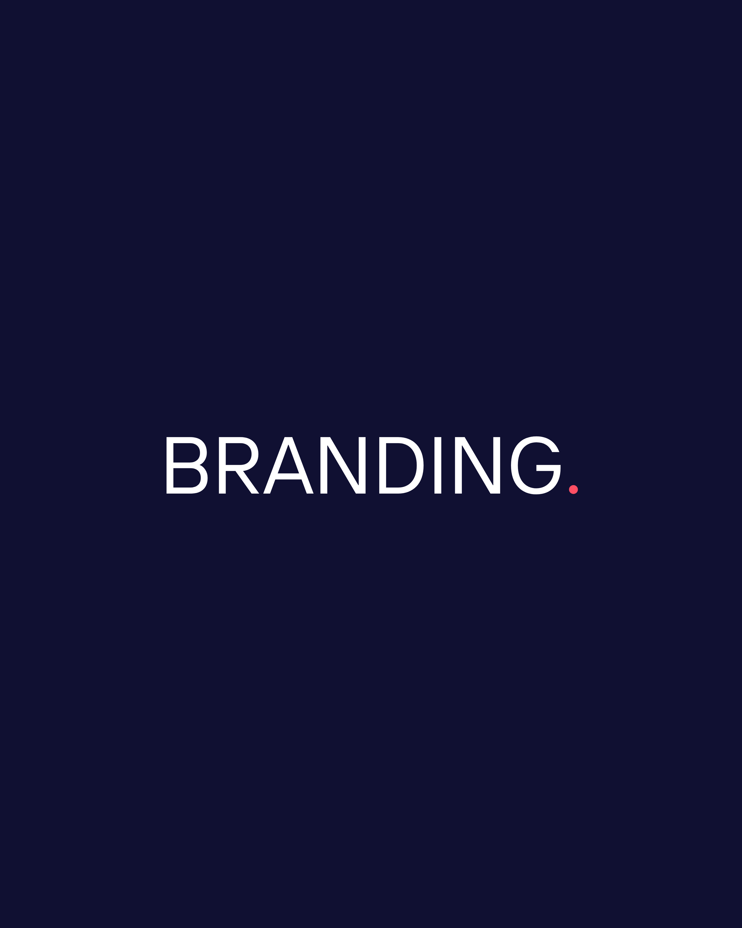 Das Bild zeigt eine dunkelblaue Hintergrund mit weißen Text, der die Worte 'Branding' enthält.