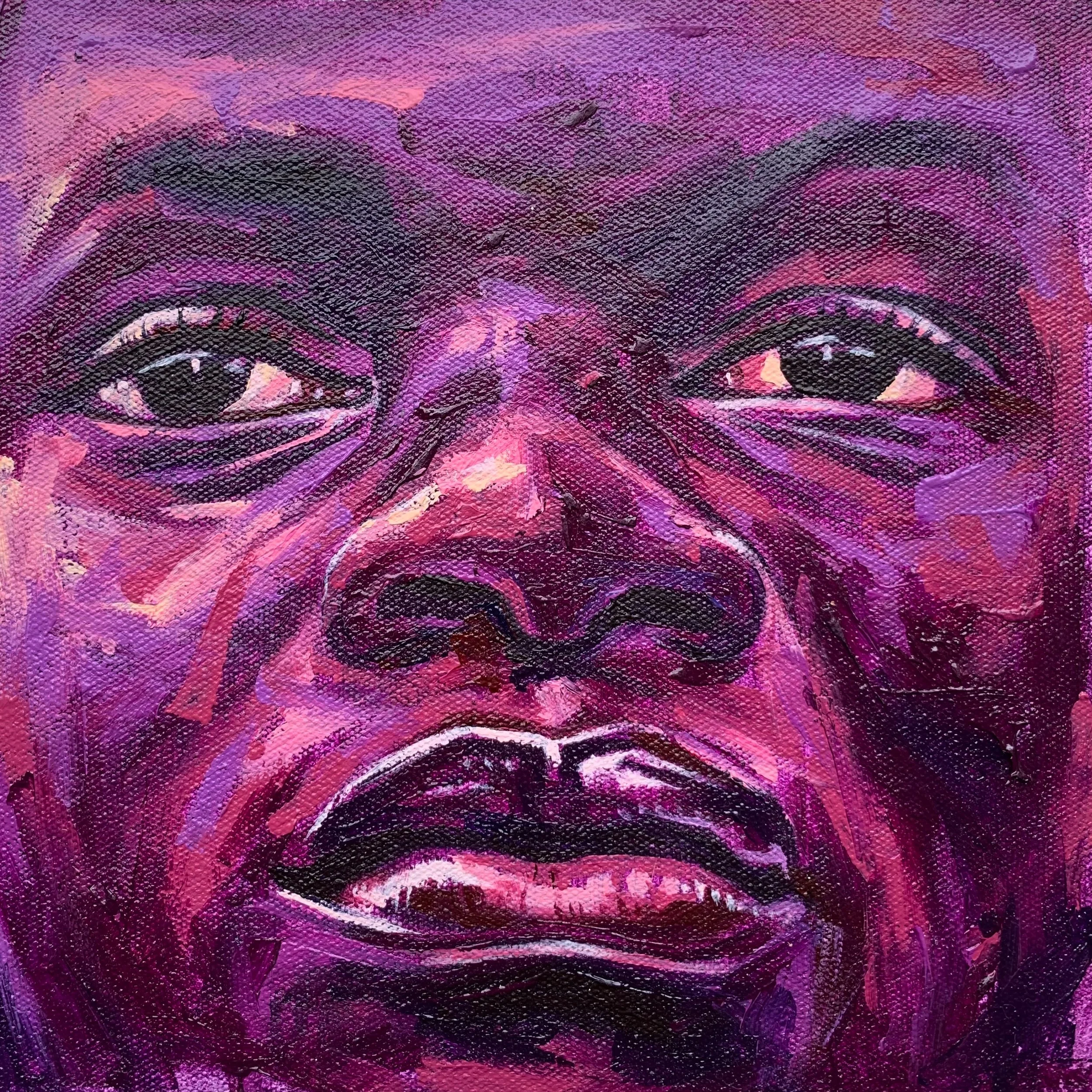 SEE WHAT I SEE, acrylics on canvas, 18cm x 18cm, 2025 (180 USD)