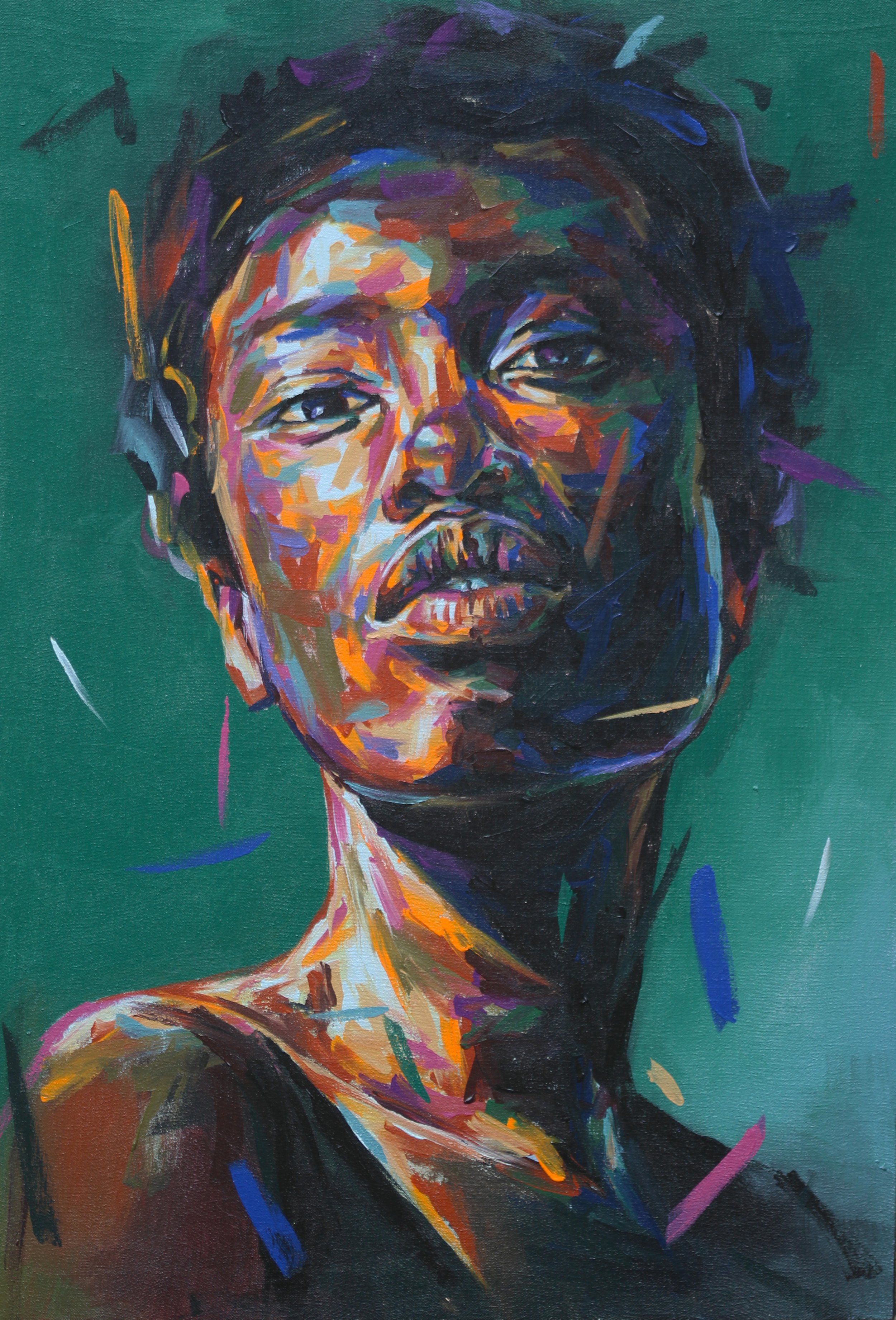YOUR LIPS, acrylics on canvas, 95cm x 65cm, 2023 (650 USD)
