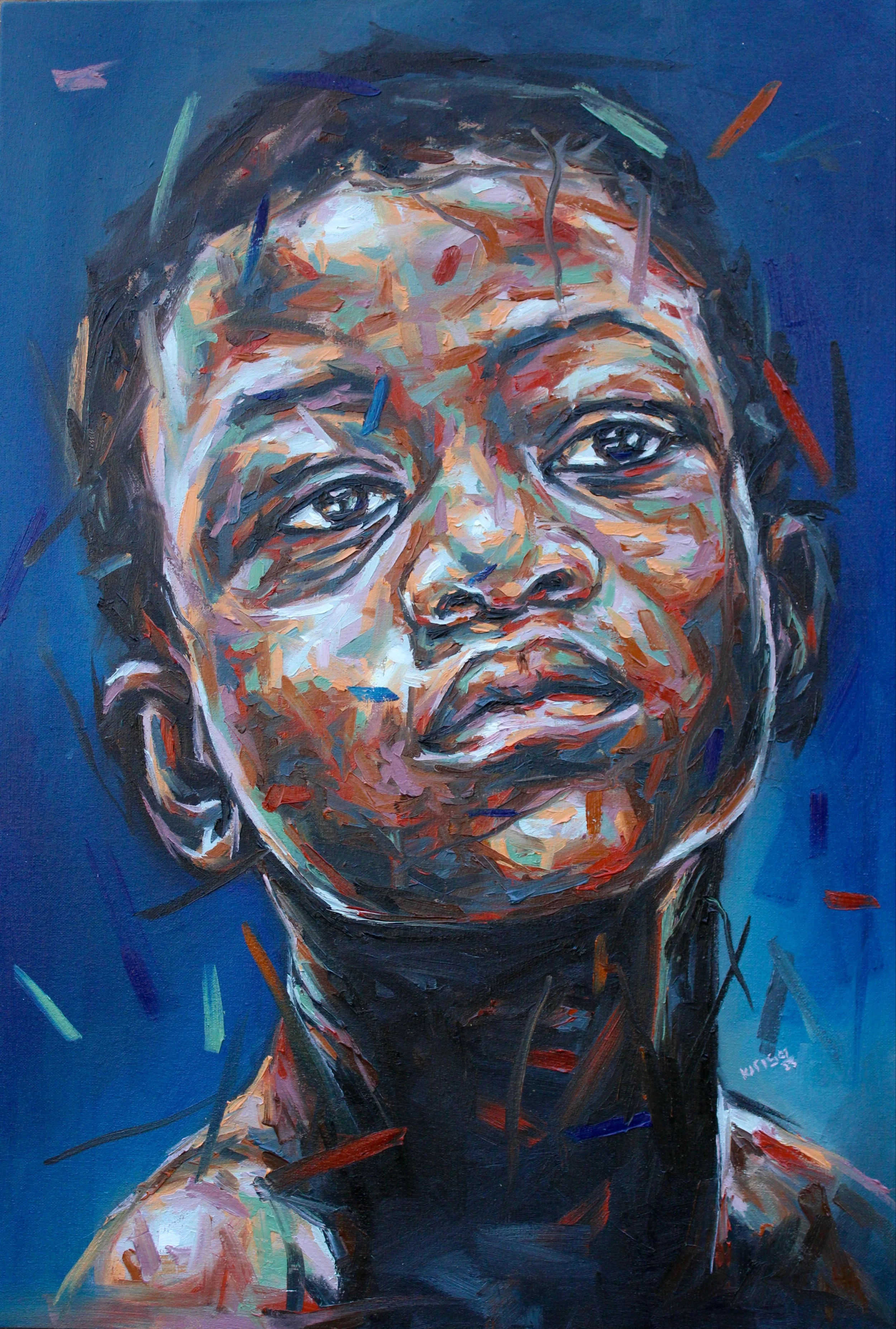 LEAPING MIND, oil on canvas, 95cm x 65cm, 2022 (SOLD)