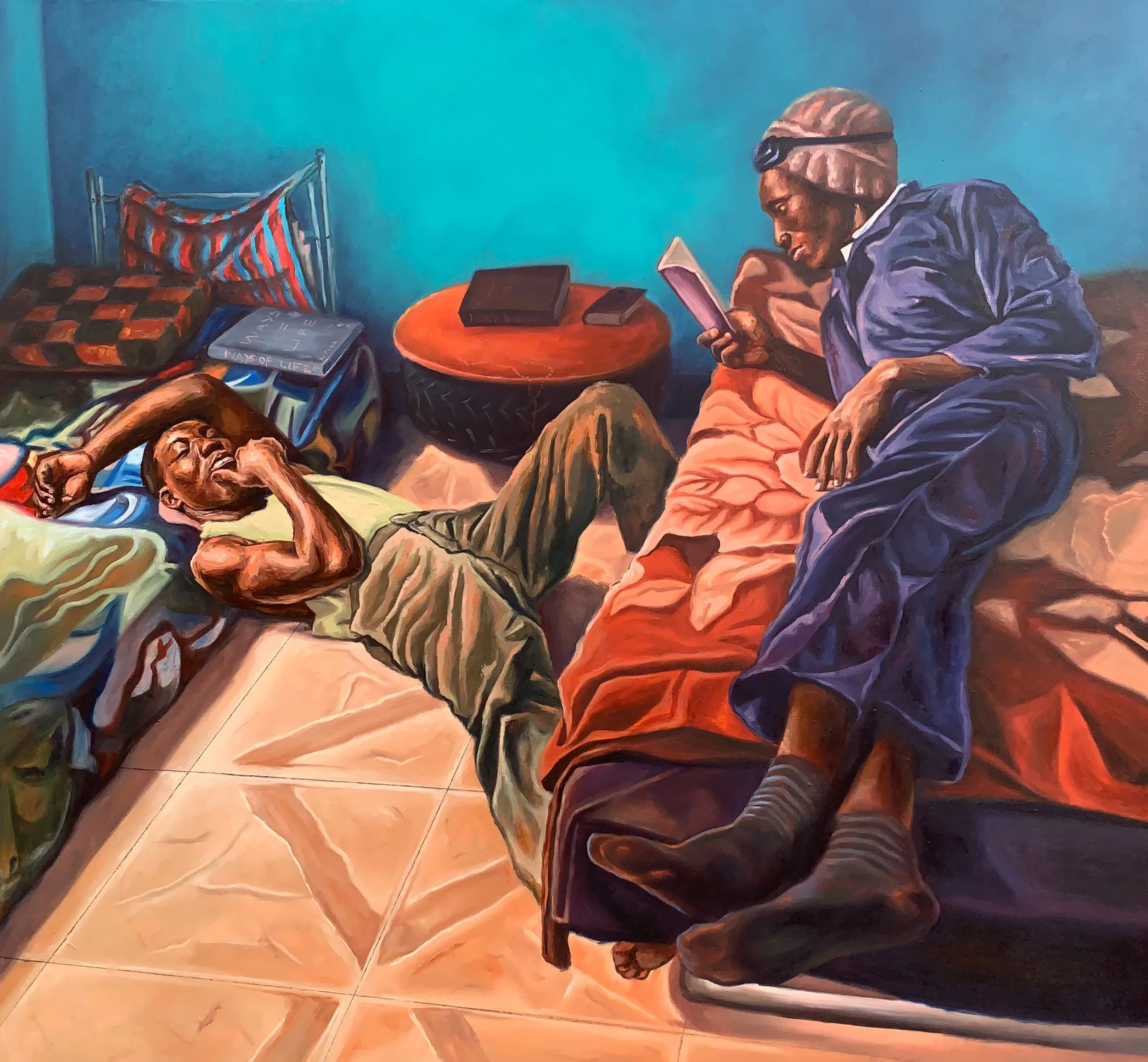 THE ROOM THAT HOLDS WHAT NEVER COMES, oil on canvas, 140cm x 150cm, 2025-2026