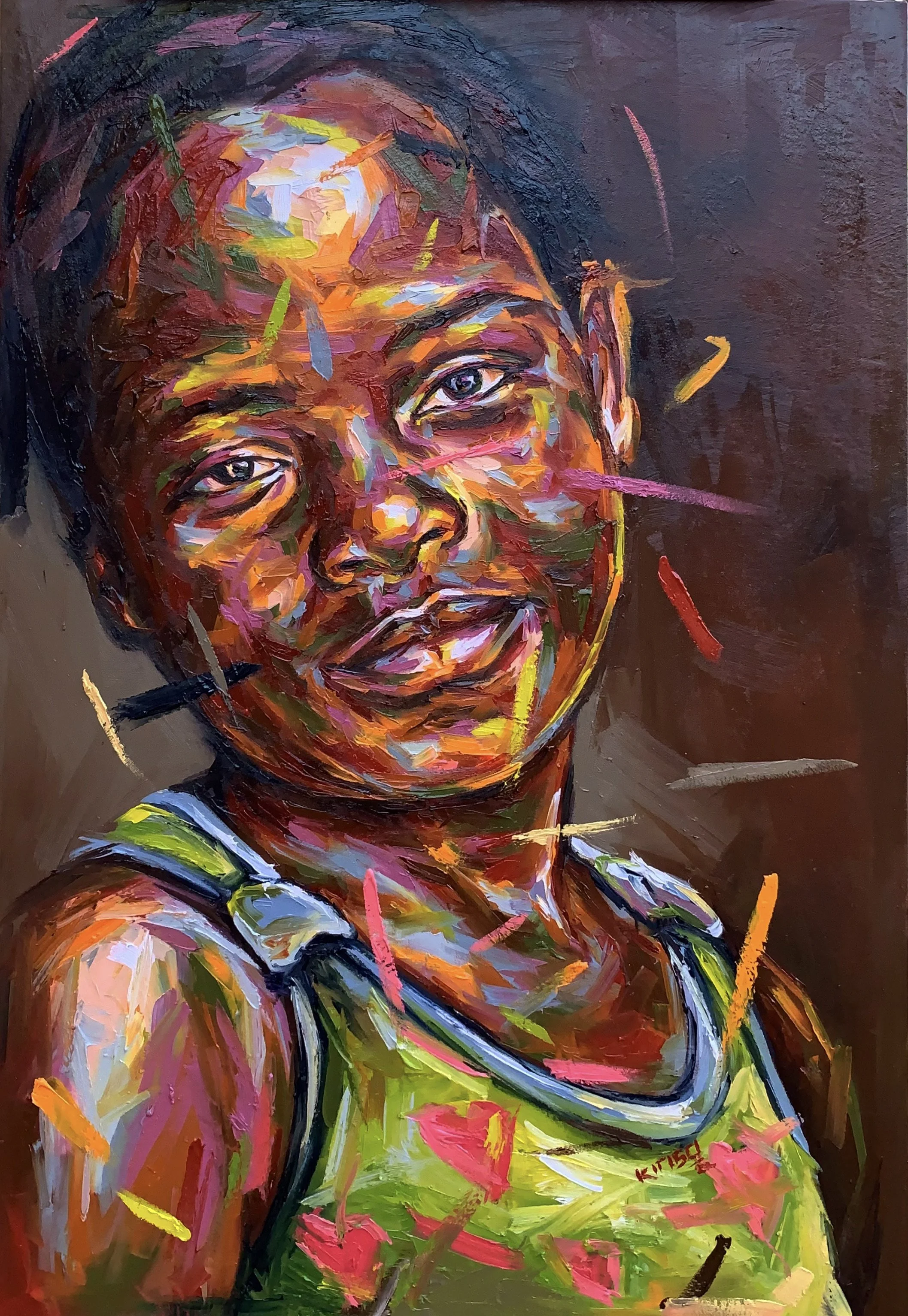 YOUNG MONA, oil on canvas, 95cm x 65cm, 2022 (800 USD)