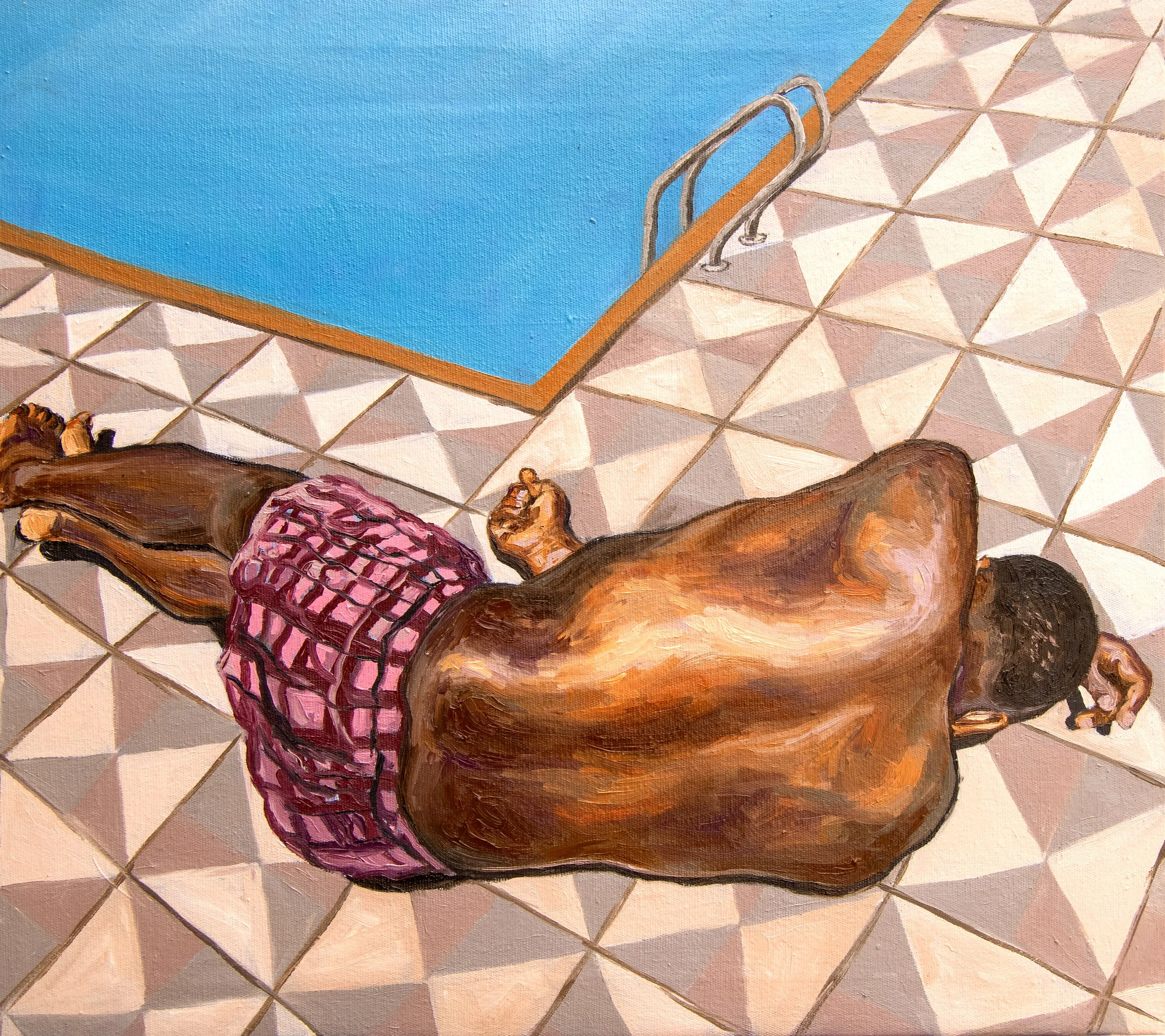 THE BODY ARRESTED 2, oil on canvas, 45cm x 50cm, 2025