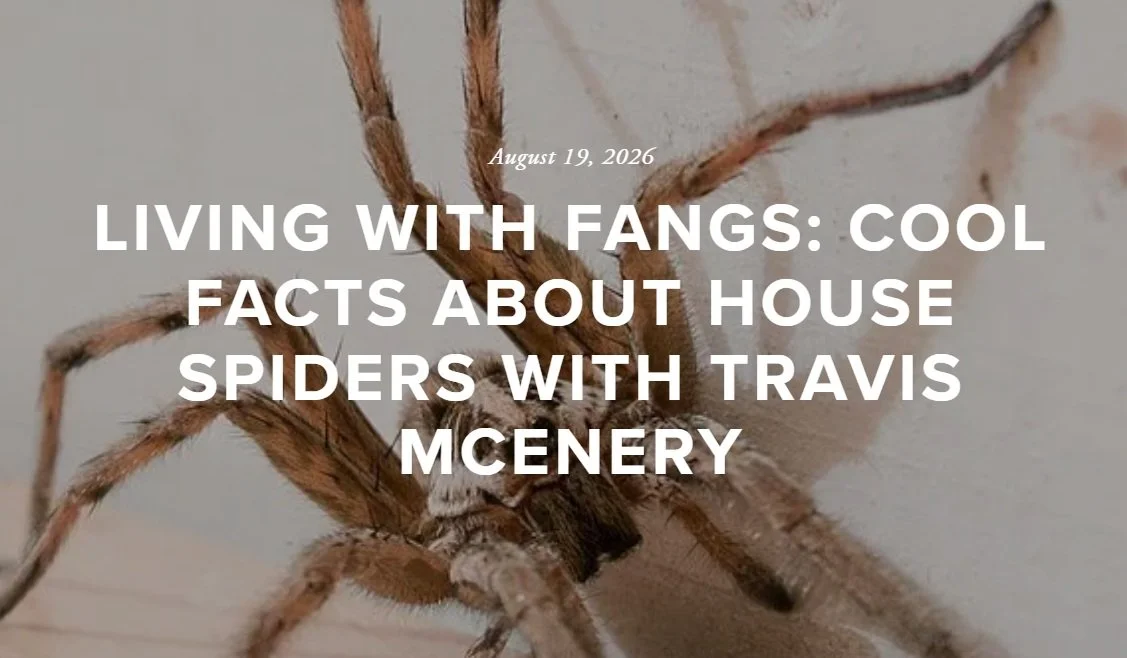 We invited Spider Enthusiast and YouTube educator Travis McEnery to talk about the ecology of house spiders and how they might benefit us through natural pest control! If you'd like to read more, check out the full blog post!

Blog: https://www.purpo