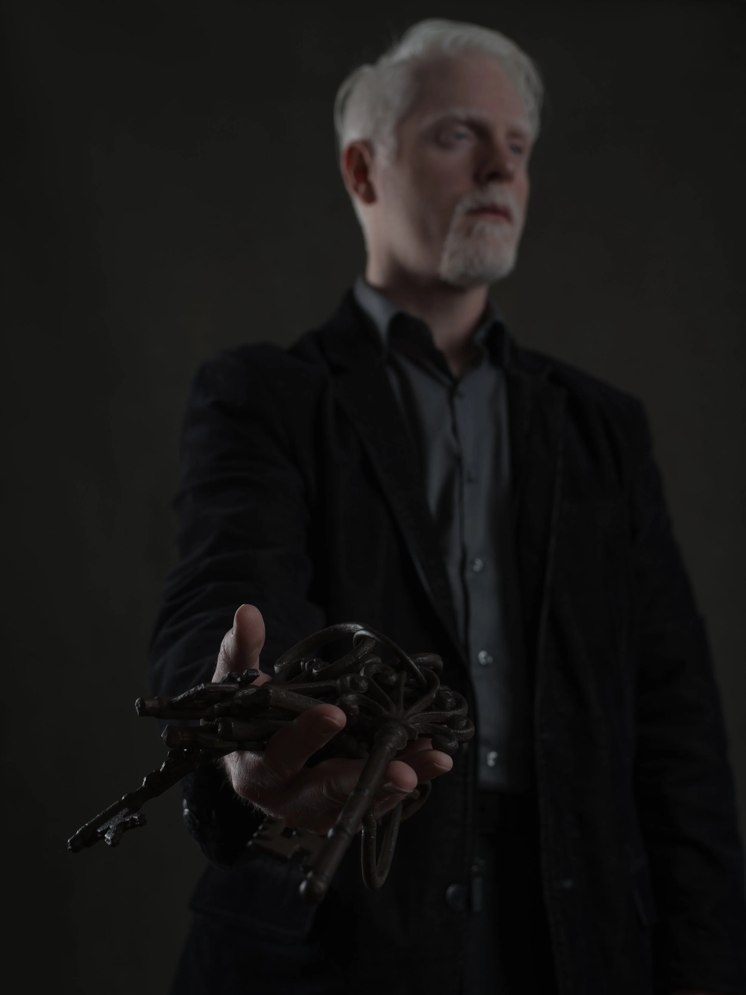 Perry Carpenter holding keys.