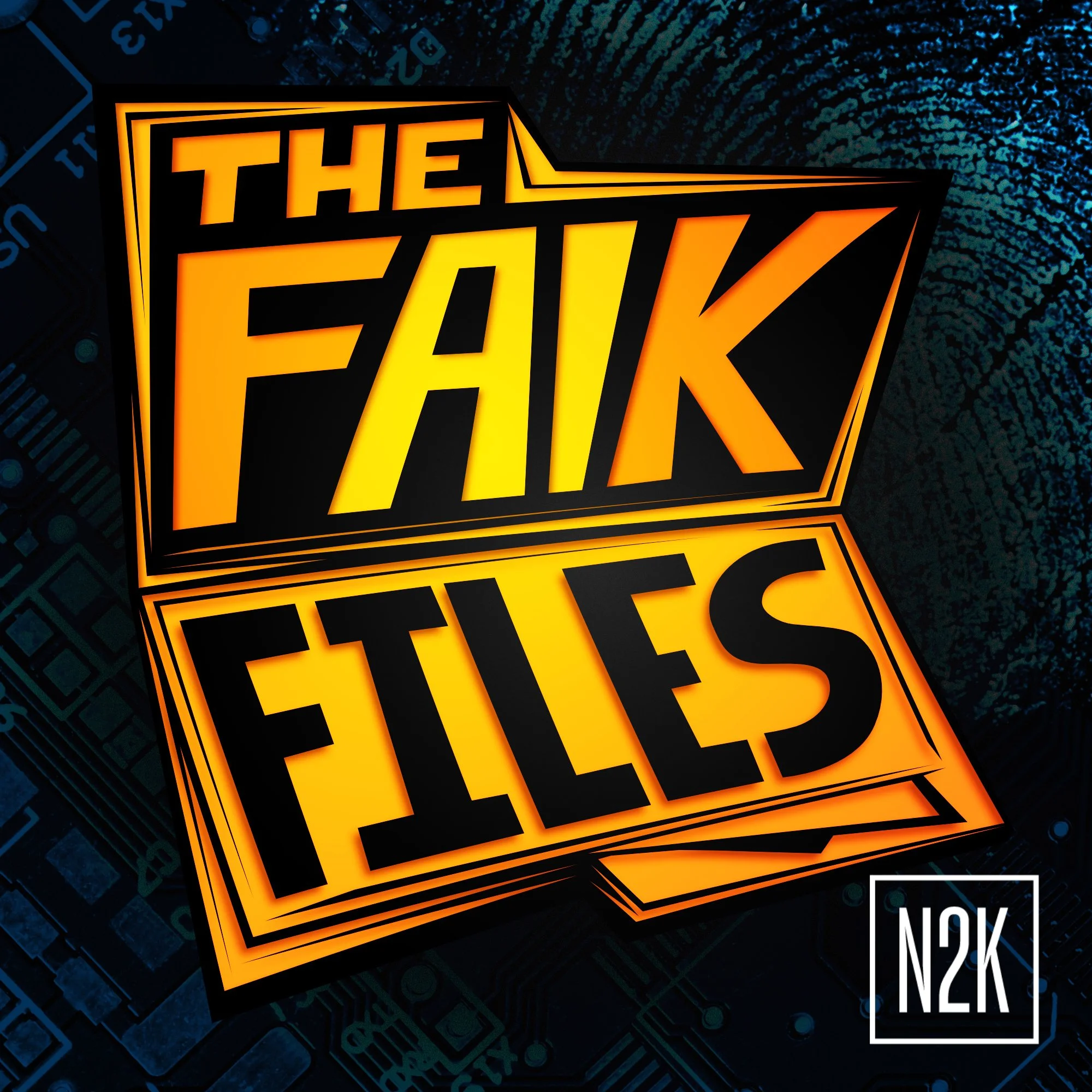 Podcast cover art for "The FAIK Files", hosted by Perry Carpenter and Mason Amadeus