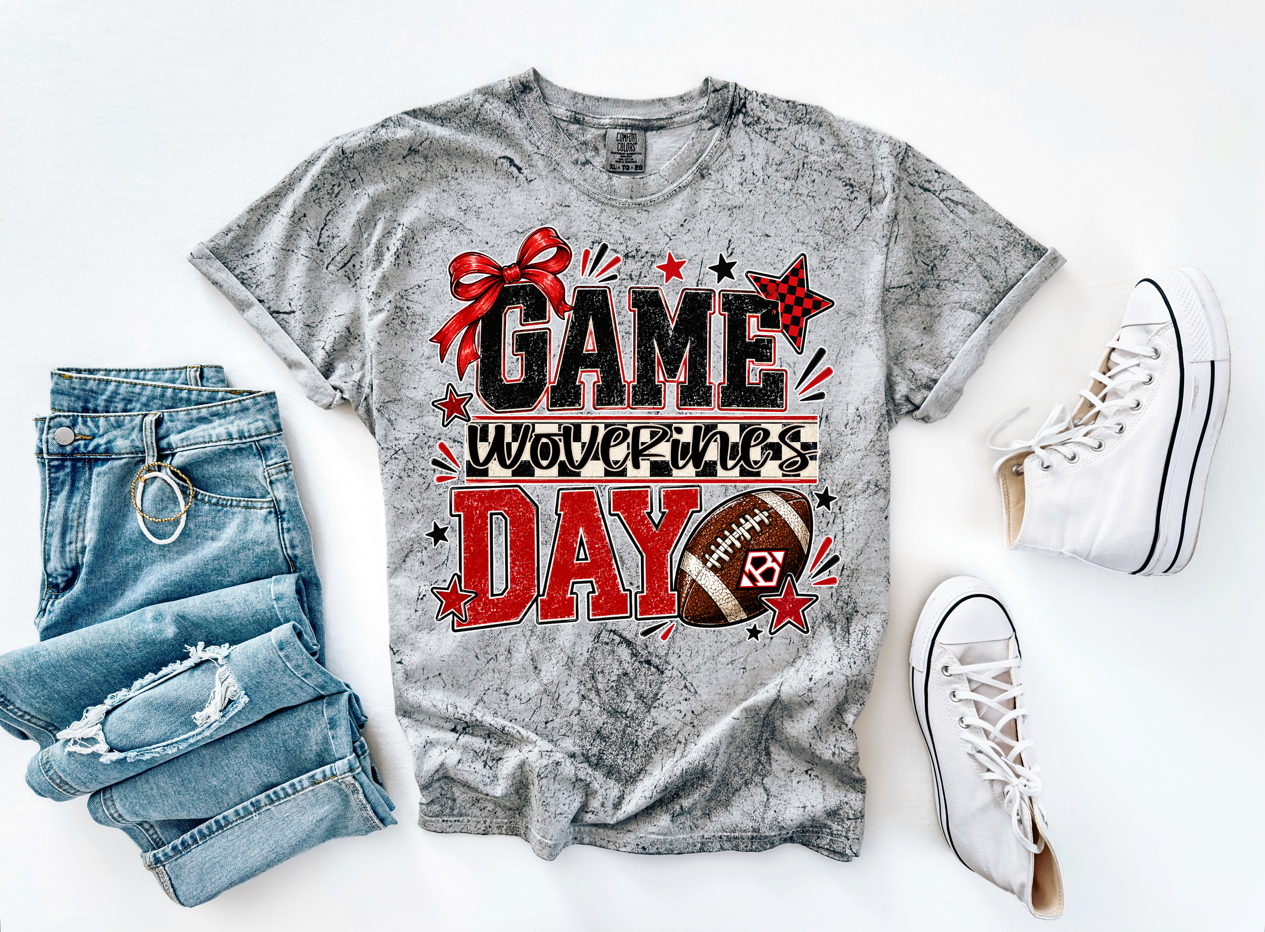 Game day wolverines on tie dye comfort colors.png