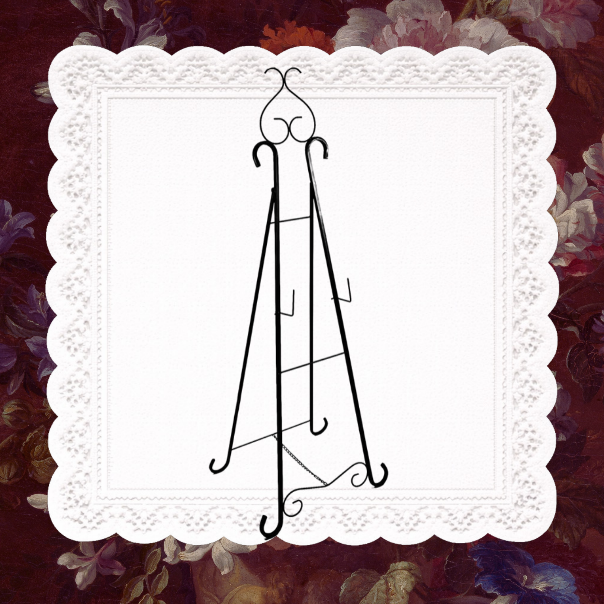 Elegant Iron Black Easel | Large Display Stand
