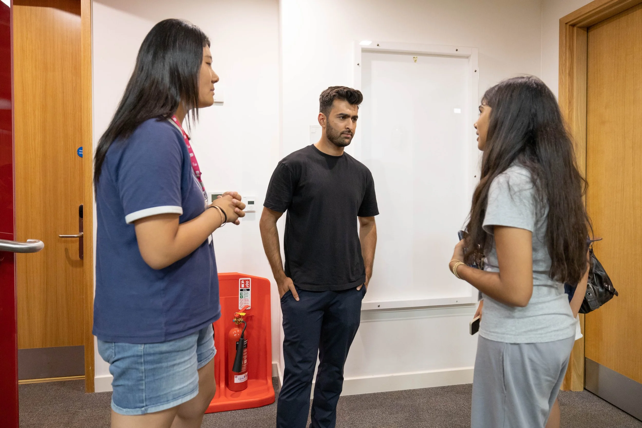 Khushal sharing personal life experiences with students