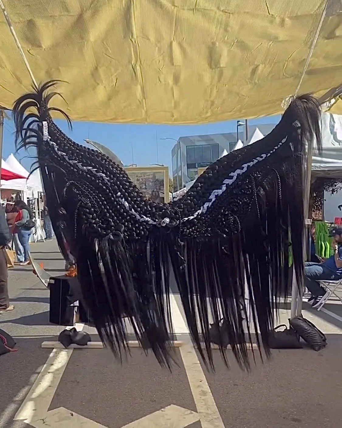 “Wings”
Synthetic Hair Sculpture
