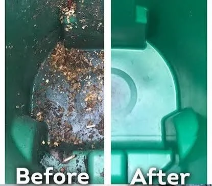 clean bin before and after