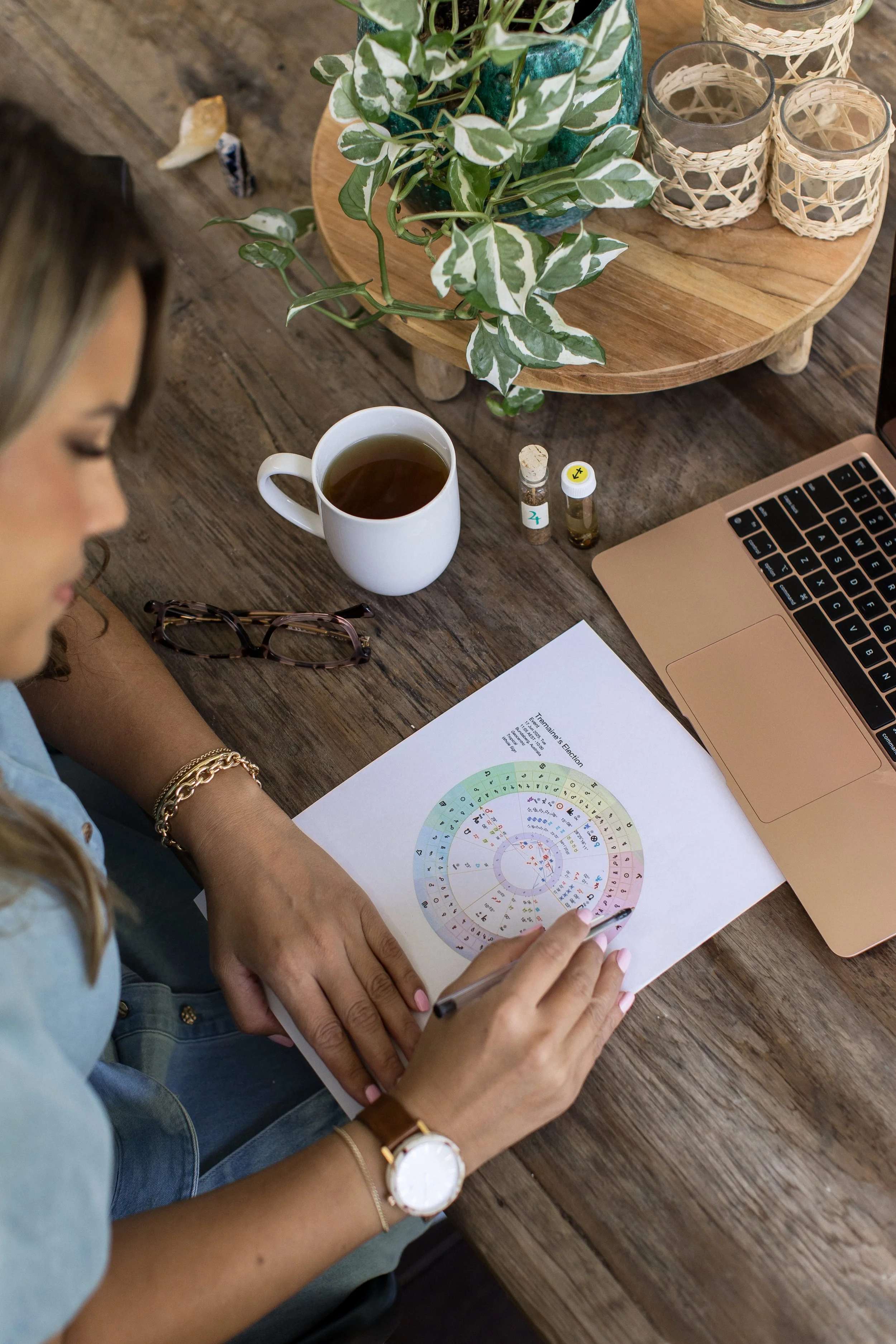 An-astrologer-preparing-an-astrology-reading