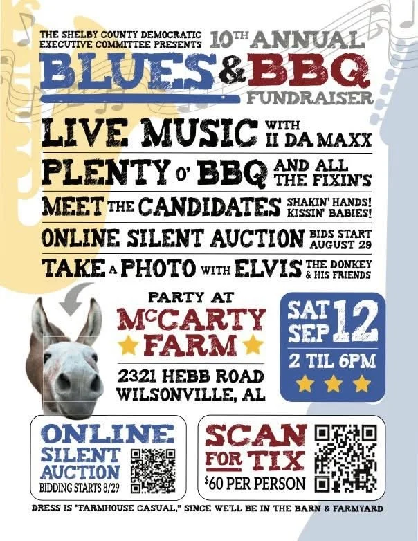 Blues &amp; BBQ: 10th Annual Fundraiser with Shelby County Democratic Party