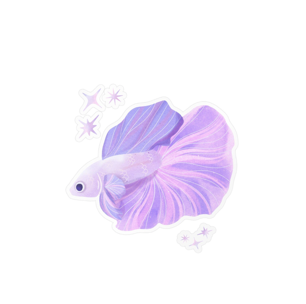 Magical Purple Betta Vinyl Sticker