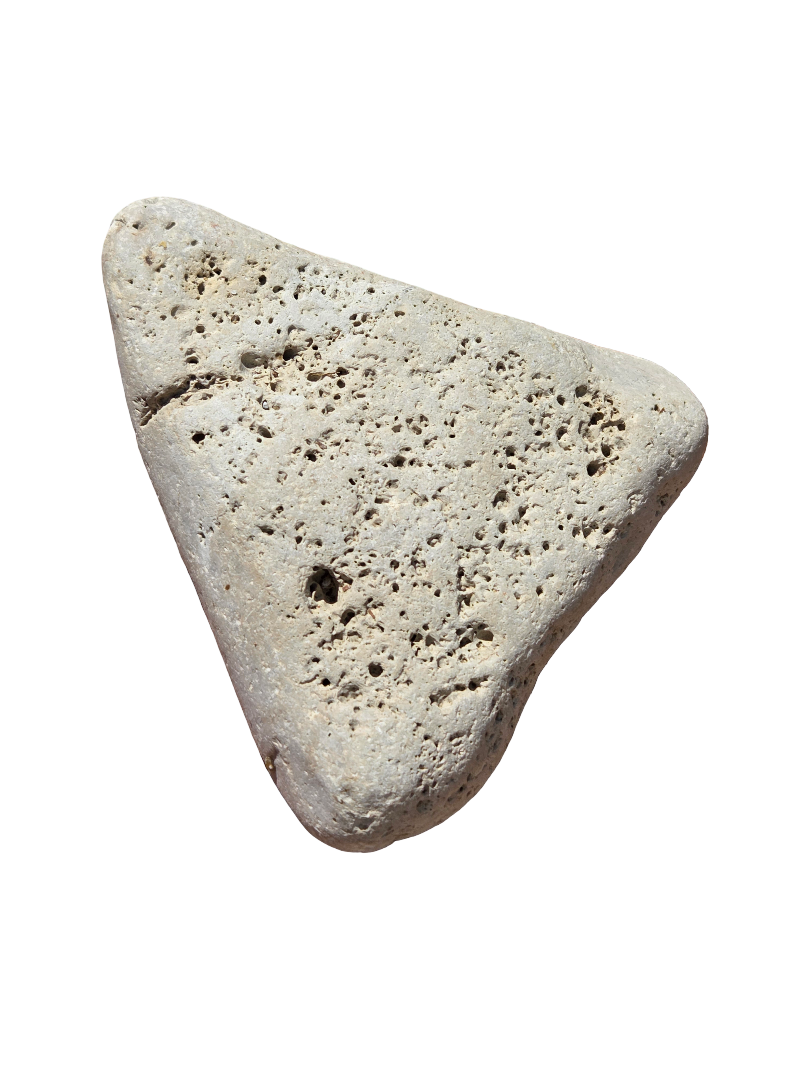 Surf-Tumbled Triangular Monterey Cobble Rock