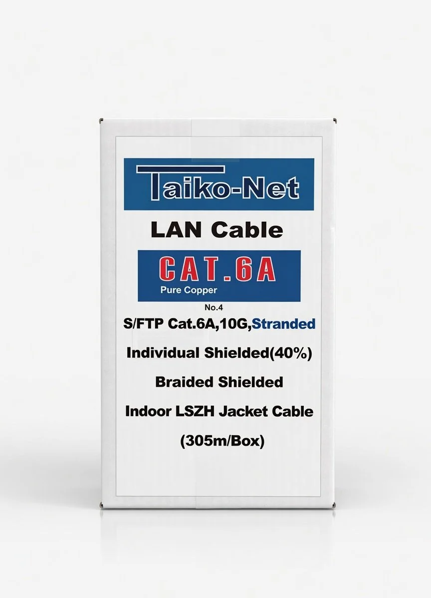 Taiko-Net LAN Cable CAT.6A S/FTP, 10G, Stranded - Indoor/LSZH Jacket (40%)