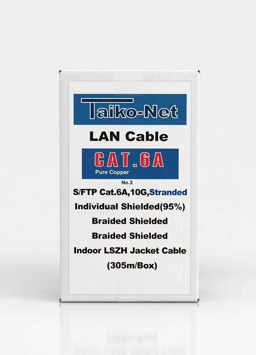 Taiko-Net LAN Cable CAT.6A S/FTP, 10G, Stranded - Indoor/LSZH Jacket (95%)