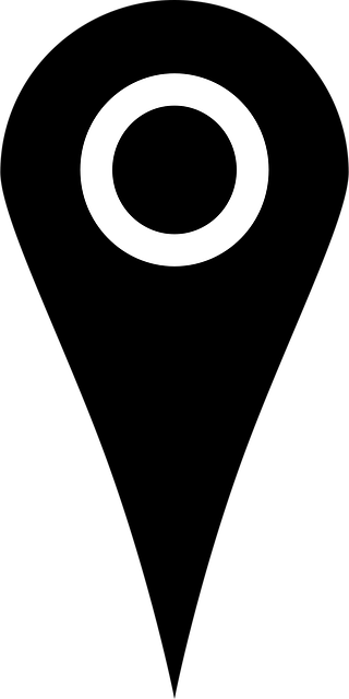 White ring on a black background