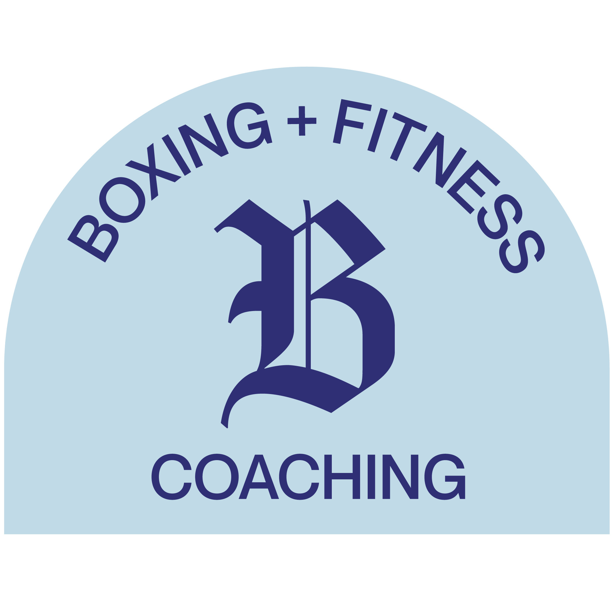 Logo d'une organisation de coaching de boxe et de fitness, avec le "B" du logo de "Blast studio"