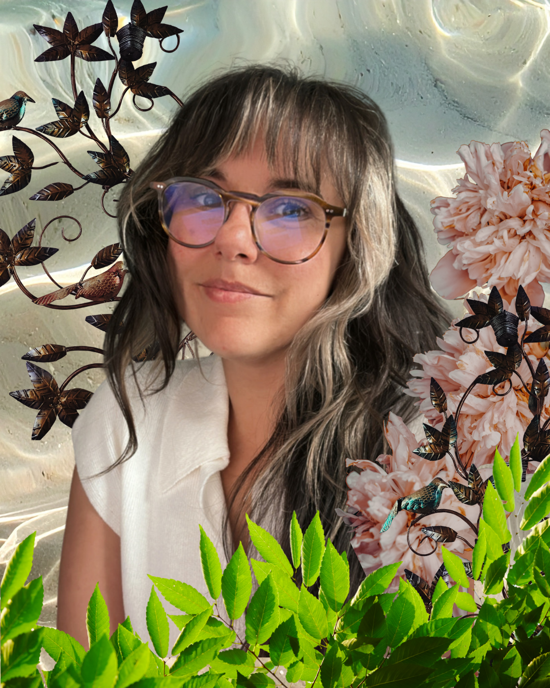 collage image with profile photo
