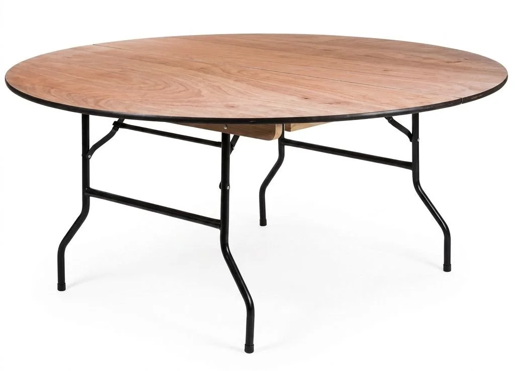 5ft. Wood Top Round Table